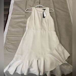 Banana Republic Polka Dot Ruffle Hem Sheath Dress Size 8